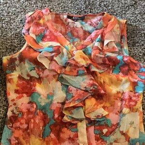 Eric Signature  Button front flounce blouse